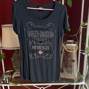Harley-Davidson Women's Dark Gray Graphic Tee
